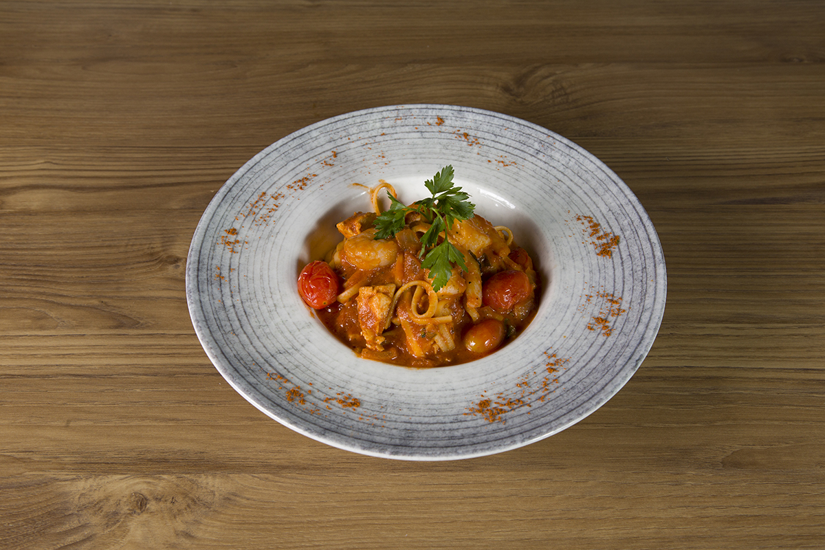 Linguine con Gamberoni